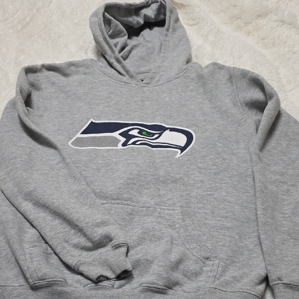 Gray Seahawks Hoodie with Logo